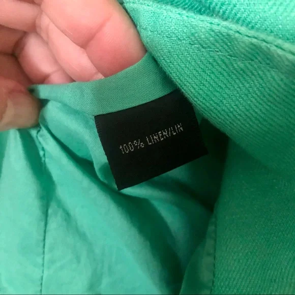 Lafayette 148 Green 100% Linen Blazer size 8 - Picture 9 of 12